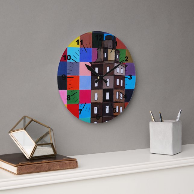 Grande Horloge Ronde Torre de Hércules Abstract Painting by Alfred Fox (Bureau)