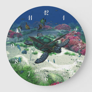 Grande Horloge Ronde Tortue de mer
