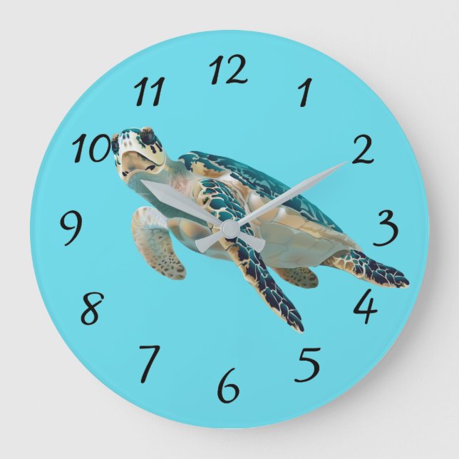 Grande Horloge Ronde Tortue de mer (Recto)