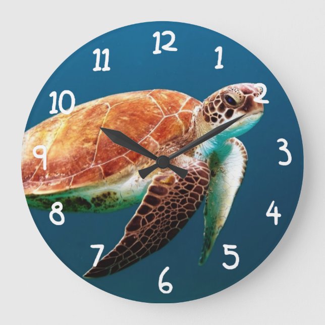 Grande Horloge Ronde Tortue de mer (Recto)