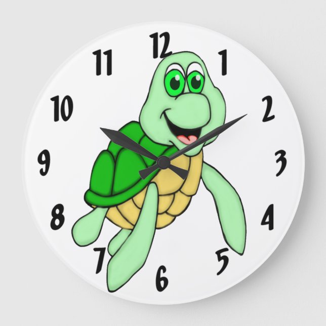 Grande Horloge Ronde Tortue rapide (Recto)