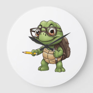 Grande Horloge Ronde Tortue retour à l'école