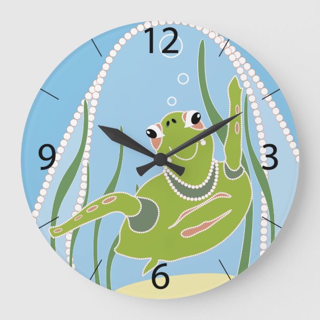 Grande Horloge Ronde Tortue tendance (Recto)