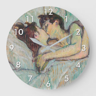 Grande Horloge Ronde Toulouse-Lautrec - Au lit : Le baiser