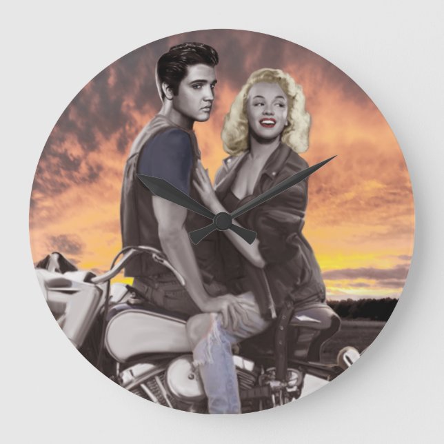 Grande Horloge Ronde Tour de coucher du soleil (Recto)