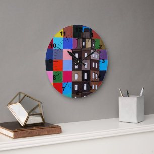 Grande Horloge Ronde Tour de Hercule Peinture Abstraite par Alfred Fox