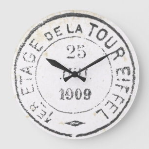 Grande Horloge Ronde Tour Eiffel French Postmark Vintage 