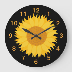 Grande Horloge Ronde Tournesol.