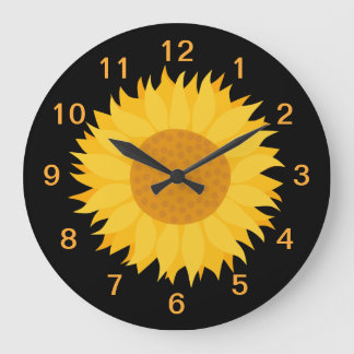 Grande Horloge Ronde Tournesol.