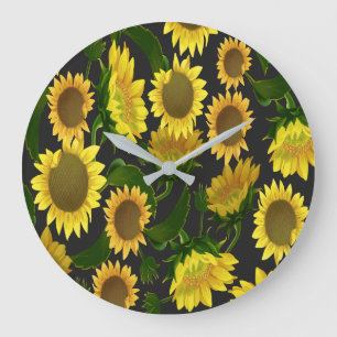 Grande Horloge Ronde Tournesol