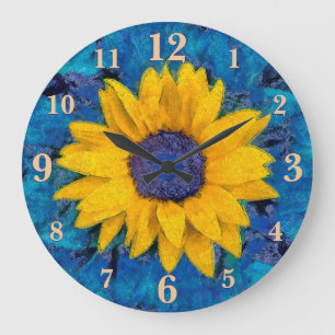 Grande Horloge Ronde Tournesol