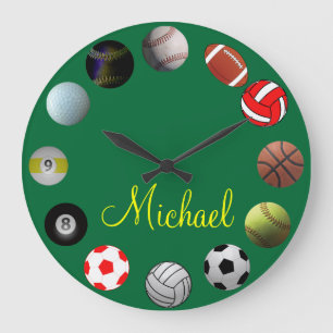 Grande Horloge Ronde Tous les fans sportifs