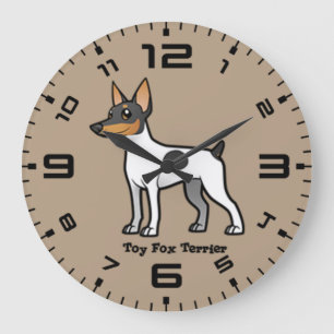 Grande Horloge Ronde Toy Fox Terrier