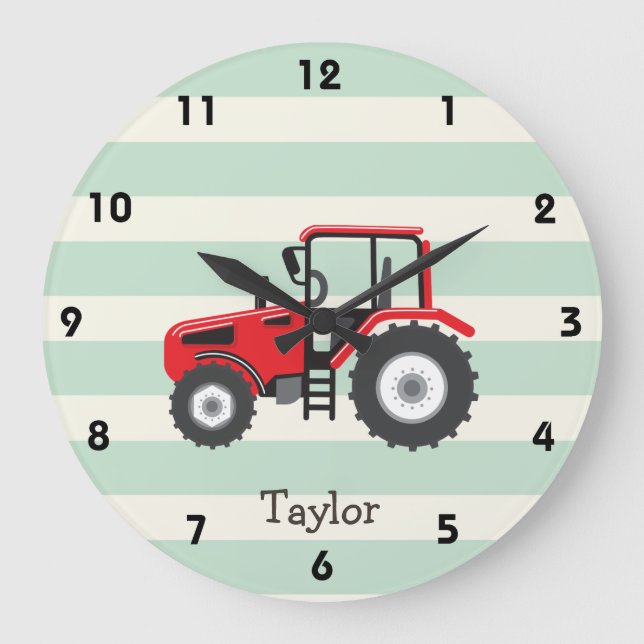 Grande Horloge Ronde Tracteur Red Farm (Recto)