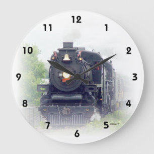 Grande Horloge Ronde Train à vapeur américain