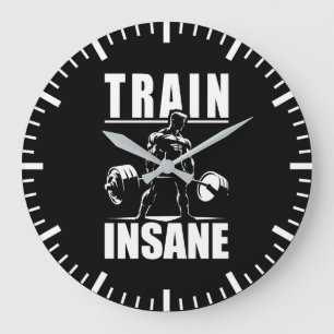 Grande Horloge Ronde Train fou - Gymnase Motivationnelle, Fitness d'ent