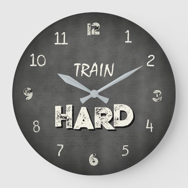 Grande Horloge Ronde Train Hard Industrial Gym (Recto)