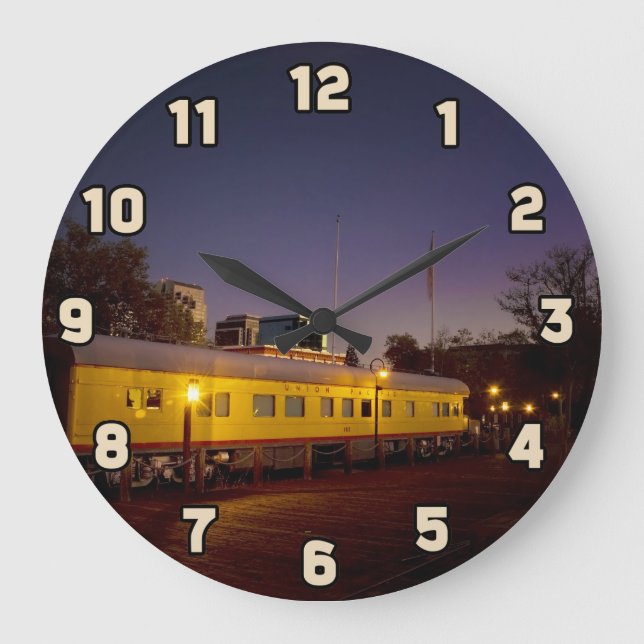 Grande Horloge Ronde Train Union Pacific dans le Vieux Sacramento (Recto)