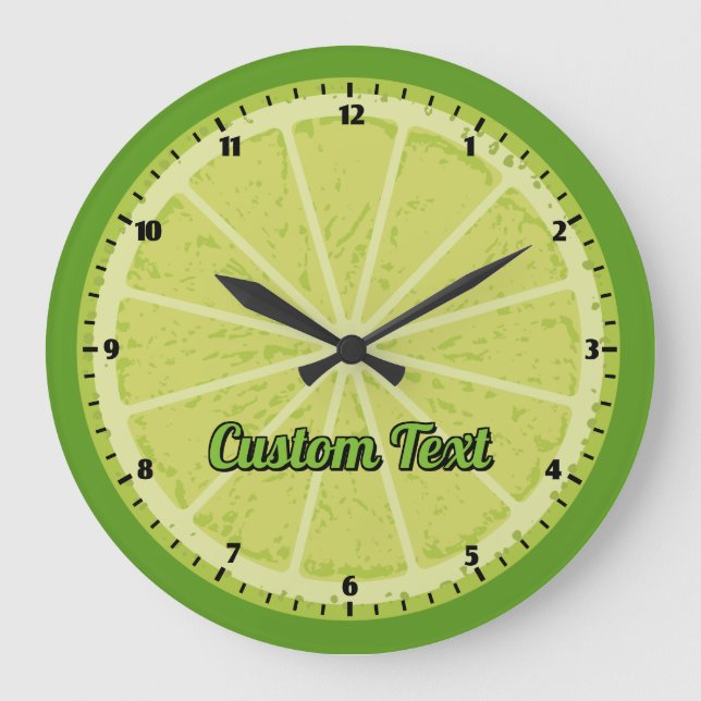 Grande Horloge Ronde Tranche de citron vert (Recto)