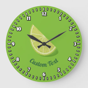 Grande Horloge Ronde Tranche de citron vert
