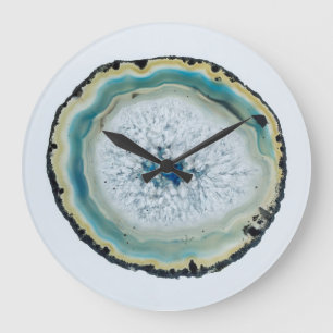 Grande Horloge Ronde Tranche de Geode