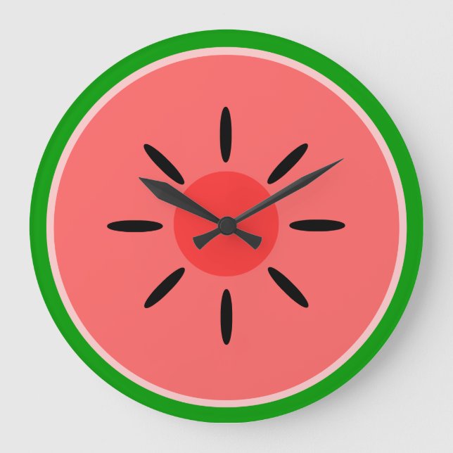 Grande Horloge Ronde Tranche de pastèque (Recto)