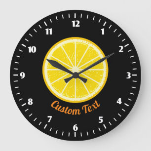 Grande Horloge Ronde Tranche d'orange