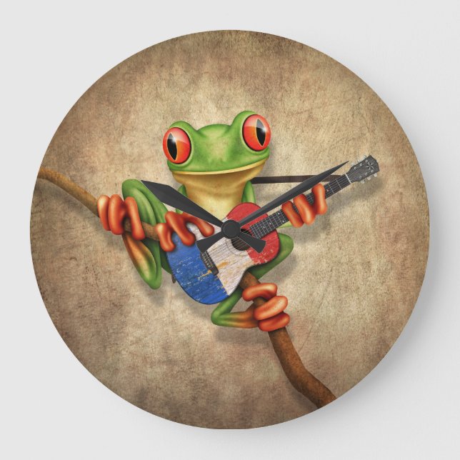 Grande Horloge Ronde Tree Frog Playing (Recto)
