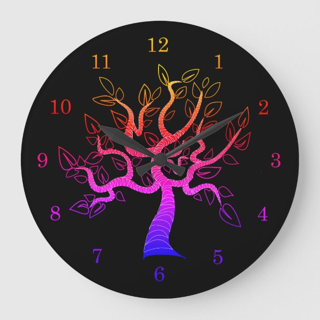 Grande Horloge Ronde Tree of Life Art - (Recto)