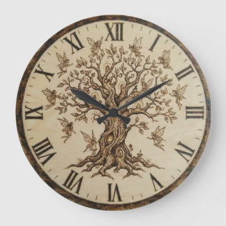 Grande Horloge Ronde Tree of Life Wall Clock