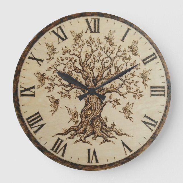 Grande Horloge Ronde Tree of Life Wall Clock (Recto)
