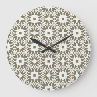 Grande Horloge Ronde Trellis en lin