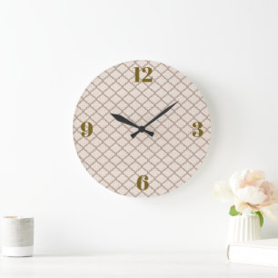 Grande Horloge Ronde Trellis Marocain os/beige 
