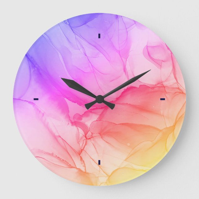 Grande Horloge Ronde Trendy Abstract (Recto)