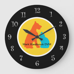 Grande Horloge Ronde Trendy Veterinarian Office Waiting Room Clocks