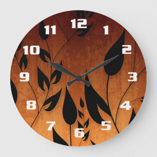 Grande Horloge Ronde Très élégantes vignes grimpantes