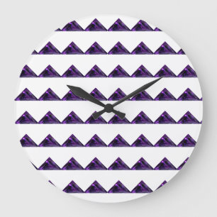 Grande Horloge Ronde Triangle Amethyst, Février Pierre de naissance, vi