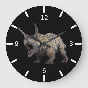 Grande Horloge Ronde Triceratops