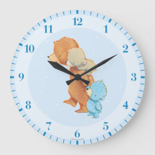 Grande Horloge Ronde Trois amis adorables d'ours