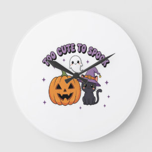 Grande Horloge Ronde Trop mignon pour effrayer Halloween