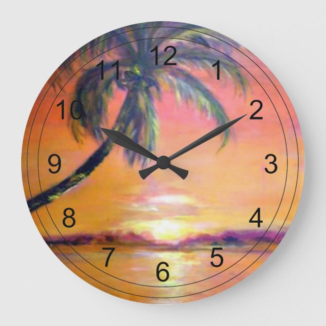 Grande Horloge Ronde Tropical Sunset (Recto)