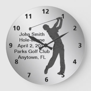 Grande Horloge Ronde Trou-dans-un le partouzeur de golf personnalisable