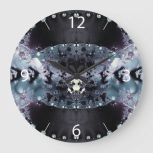 Grande Horloge Ronde Trou Violet