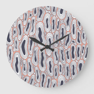 Grande Horloge Ronde Trous noirs : Motif Chaos Vintage.