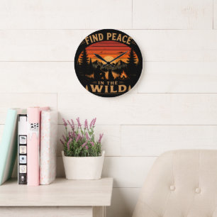 Grande Horloge Ronde Trouvez la paix dans la nature