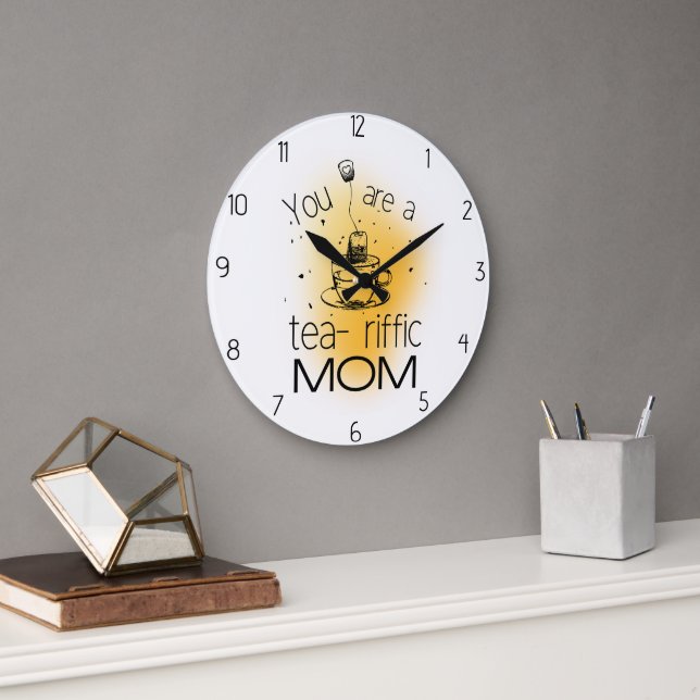 Grande Horloge Ronde tu es une maman formidable (Bureau)