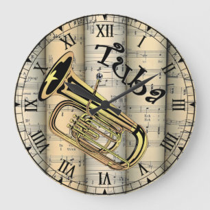 Grande Horloge Ronde Tuba ~ Rolled Vintage Sheet Music ~ Unique ~