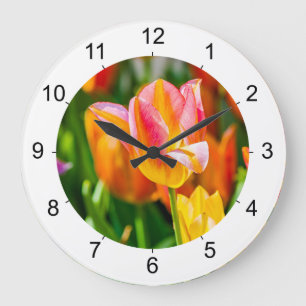 Grande Horloge Ronde Tulips