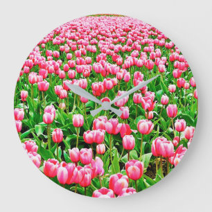 Grande Horloge Ronde Tulips