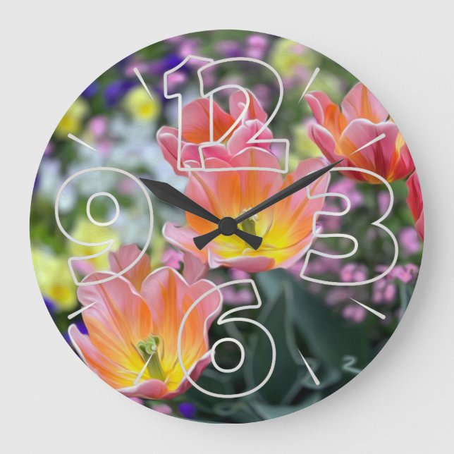 Grande Horloge Ronde Tulips de golf (Recto)
